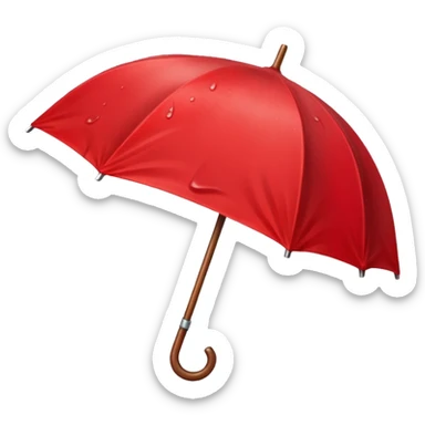Red umbrella, Lost & Found Object. sticker