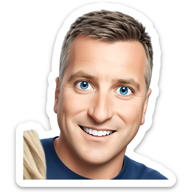 smiling blue eyed boy portrait sticker