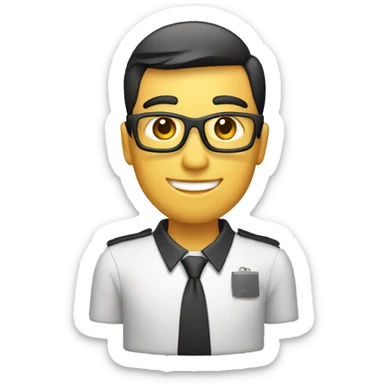 Recruiter with documents sticker