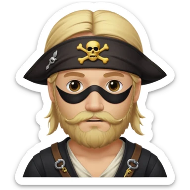 pirate blonde bearded man sticker