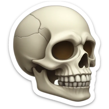 Skull timid sticker