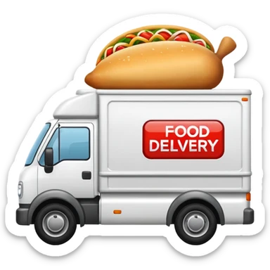 food delivery  lorry sticker