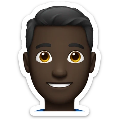 friendly looking dark skin male sticker