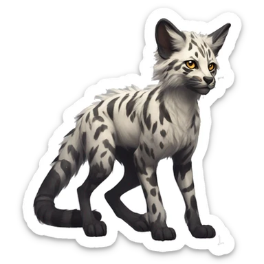 Modern Feral Rare Fantasy Vernid-Trico-species by LiLaiRa, random markings, full body sticker