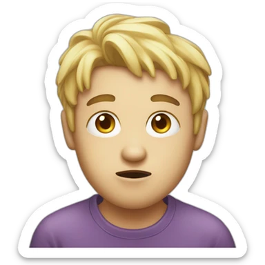 Face people doing suck a candy sticker