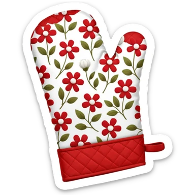 oven mitt print  sticker