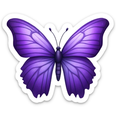purple butterfly  sticker