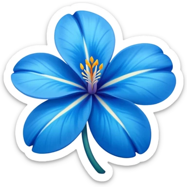 aestetic hawaian flower blue sticker