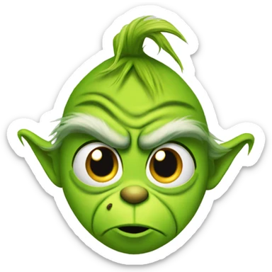 Grinch Christmas emoji sticker