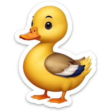 Cute duck sticker