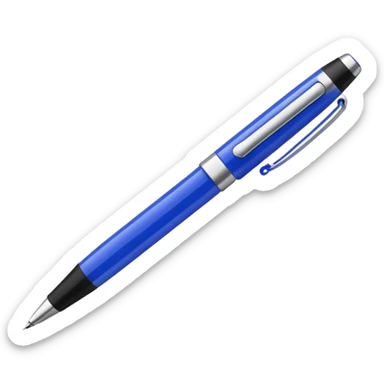 ballpoint pen angled with thin tip sticker