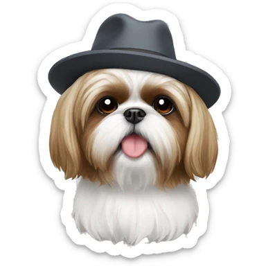 Shih tzu in a hat sticker