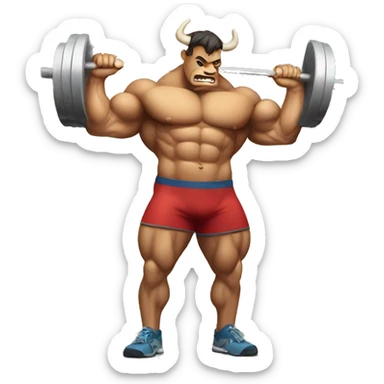 muscle bull strengthening sticker
