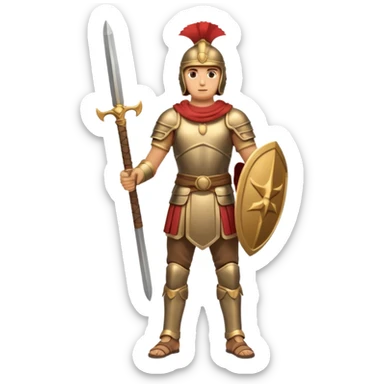soldado cartaginés en cuerpo entero sticker