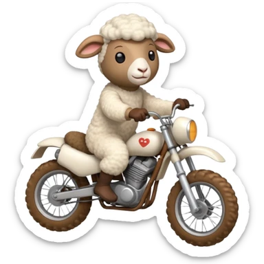 sheep on a dirt bike sticker