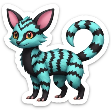 pastel Salandit-Umbreon-Genet-Noivern-Civet-Hybrid (Full body) sticker