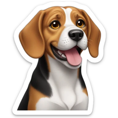 Beagle happy sticker