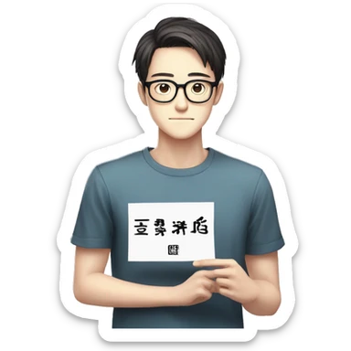Guy with specs holding banner on which Manhwa_Flix is written  sticker