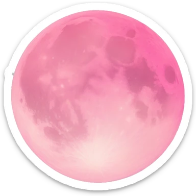 Pink moon sticker