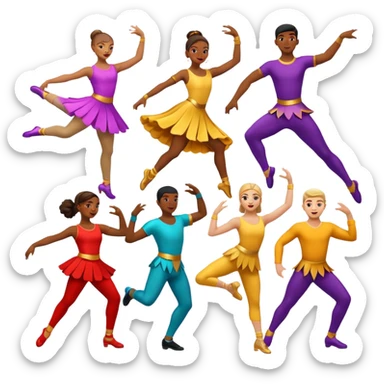 dancer from different backgrounds  sticker