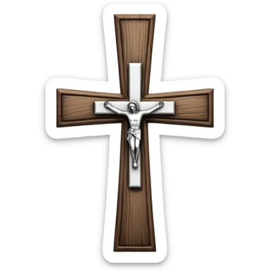 Create more catholic cross emojis more simple and clean but now Catholic  keep it black and white no crucifix  sticker