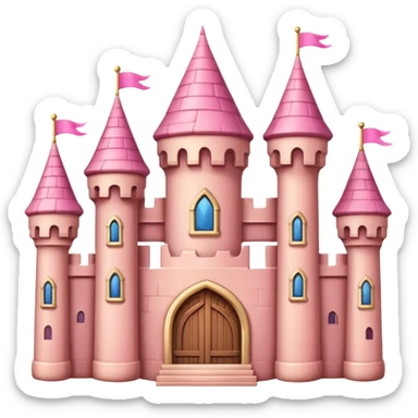 pink castle sticker