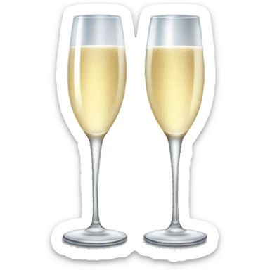two champagne glasses klinking sticker