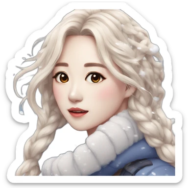Winter from aespa kpop group sticker