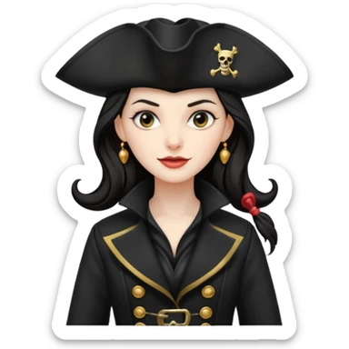 captain hook woman sticker