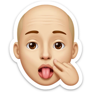 😝 with the tung touching the nose sticker