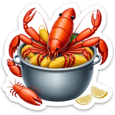 Seafood boil crawfish sticker