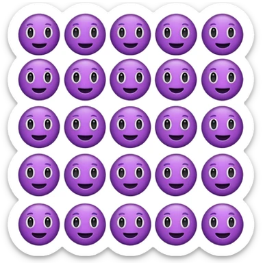 Crea emoticonos morados de cosas random  sticker