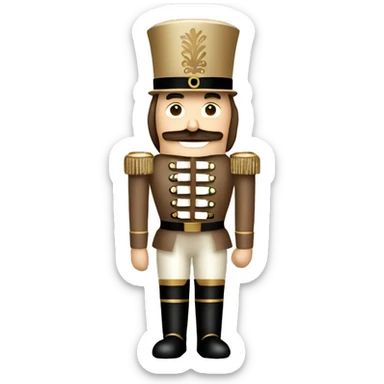 Beige Christmas nutcrackers sticker