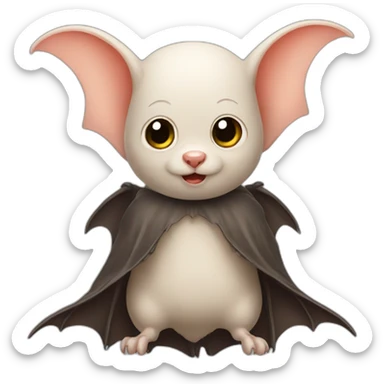 A bald bat sticker