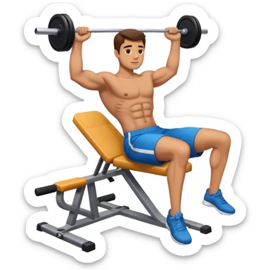 guy incline chest fly exercise sticker