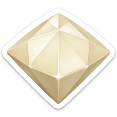 diamond shape carved from ivory. square tilted 45 degreeshead on view sticker