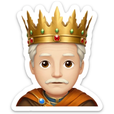 Autumn old King – maple crown + bronze sash,Red Kings. sticker