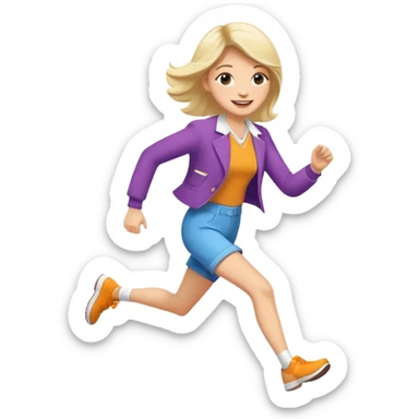 Running to brunch club  sticker