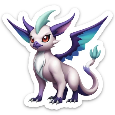 Shiny Absol-Noibat-Noivern-Hybrid (Full body) sticker