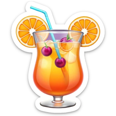 Sunset cocktail orange Lila  sticker