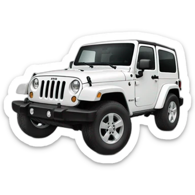 White jeep wrangler sticker