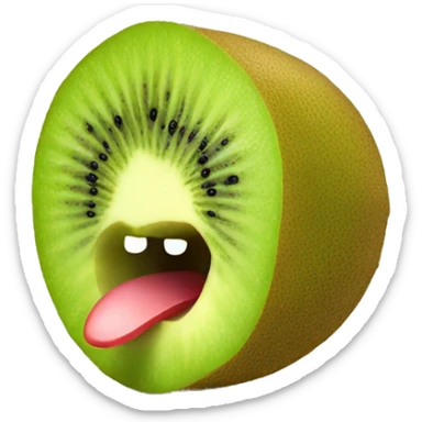 3D kiwi fruit  sticker