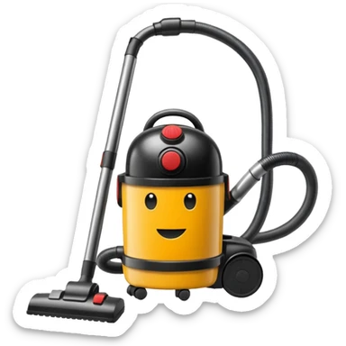 charred burning vacuum cleaner sticker
