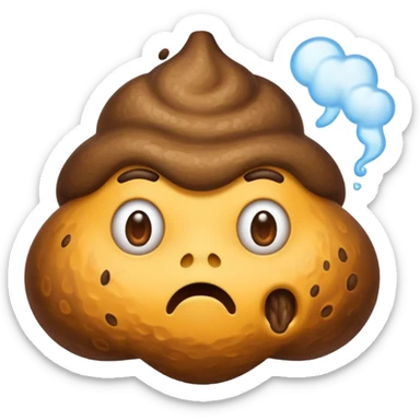 Fart coming out of butt poop coming out gassy sticker