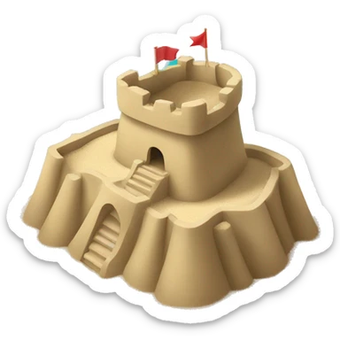sand castle sticker