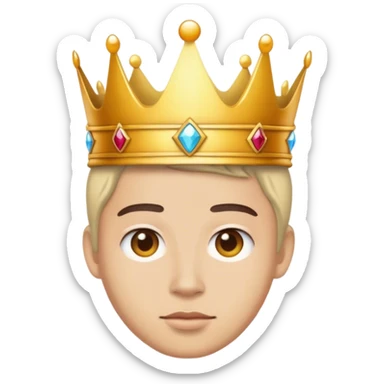 Wearing a crown, not naked sticker