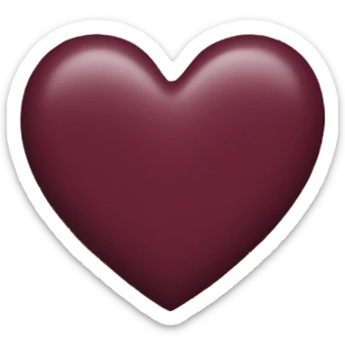 Burgundy heart sticker