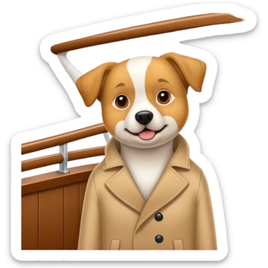 dog on a cruise ship sticker