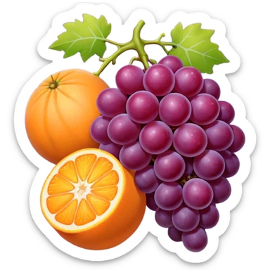 grape and orange sticker