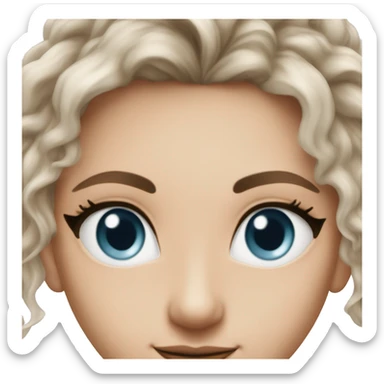 Detailed portrait Caucasian Hot Brume Victoria secret beautiful realistic sticker